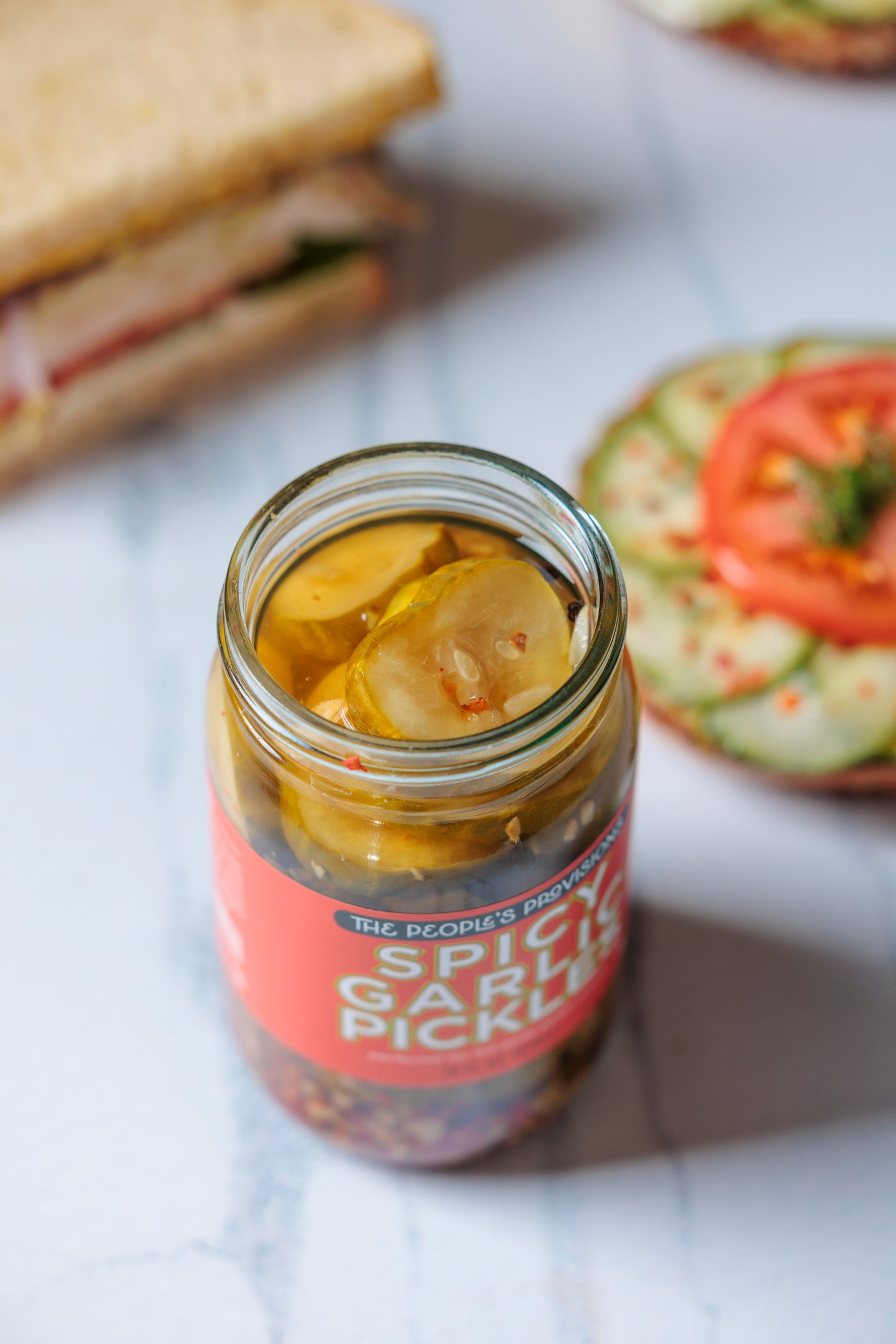 Spicy Garlic Pickles 16oz Jar - Extra Thick Cut Spicy Pickle Chips