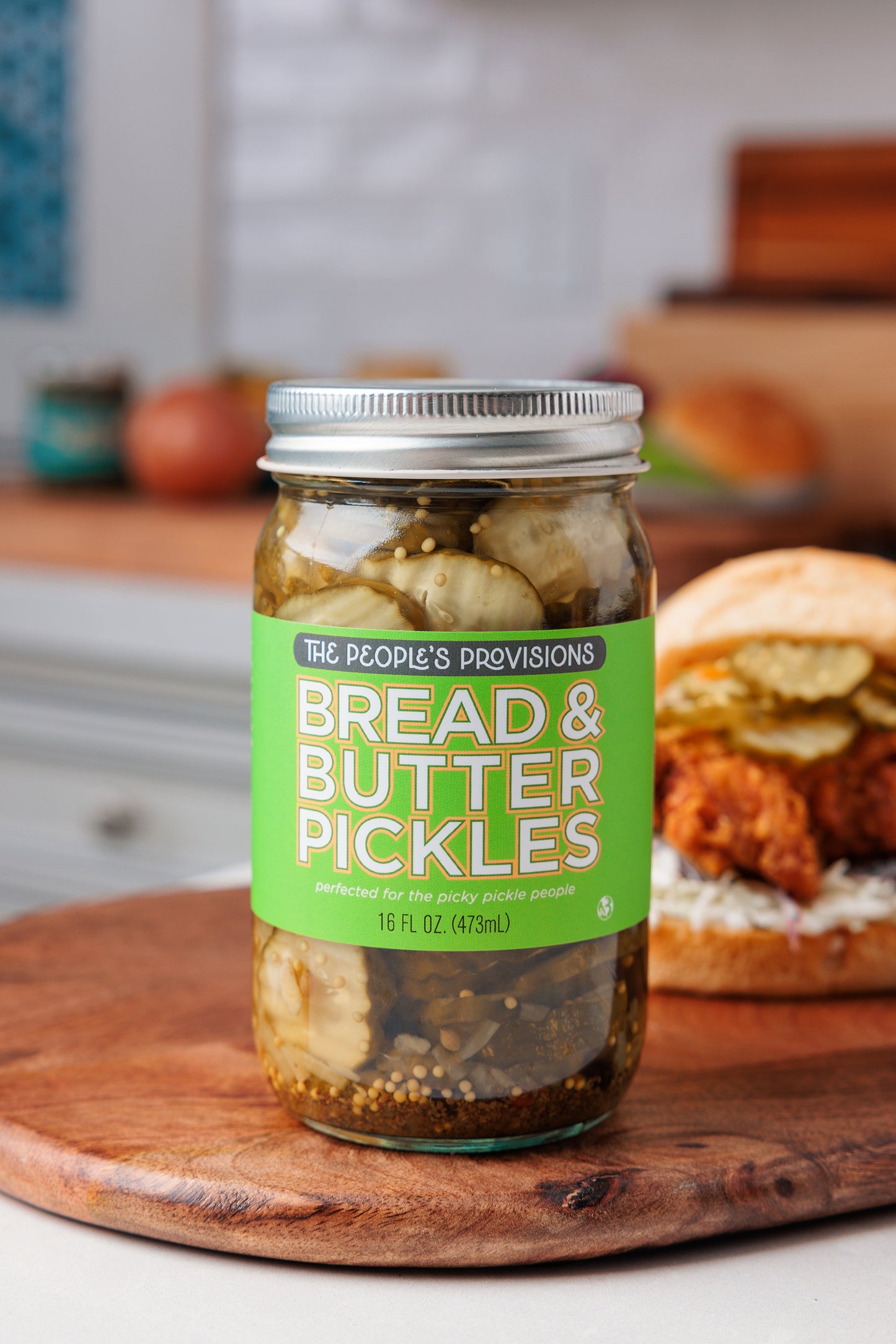 Bread & Butter Pickles 16oz Jar - Sweet ripple cut pickle chips