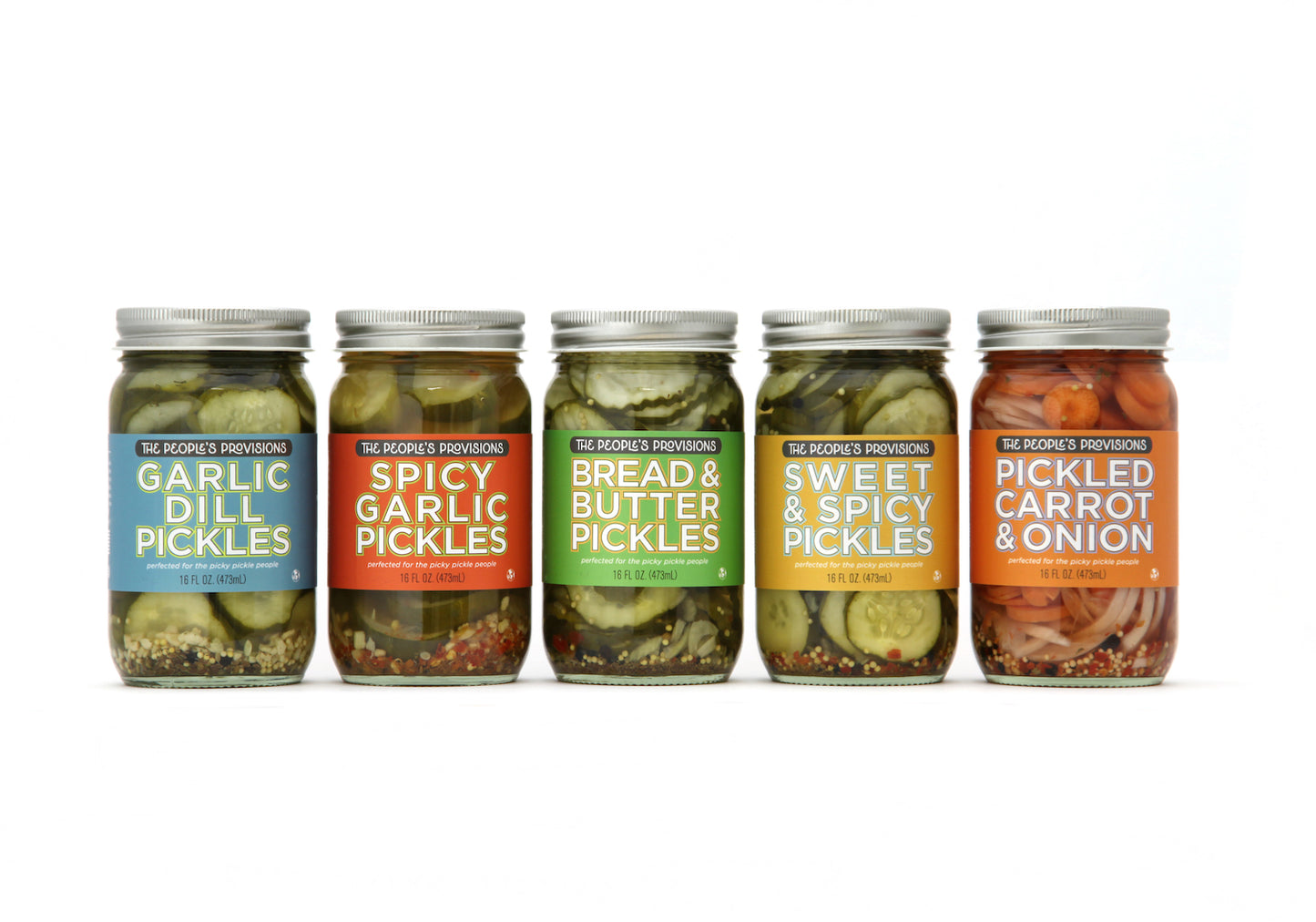 All Things Pickled - 5 jars of pickles and pickled vegetables 16oz