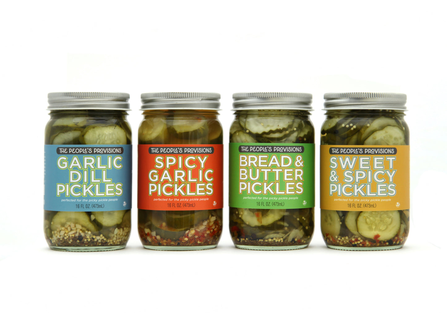 Just The Pickles - 4 jar variety pack of pickles 16oz