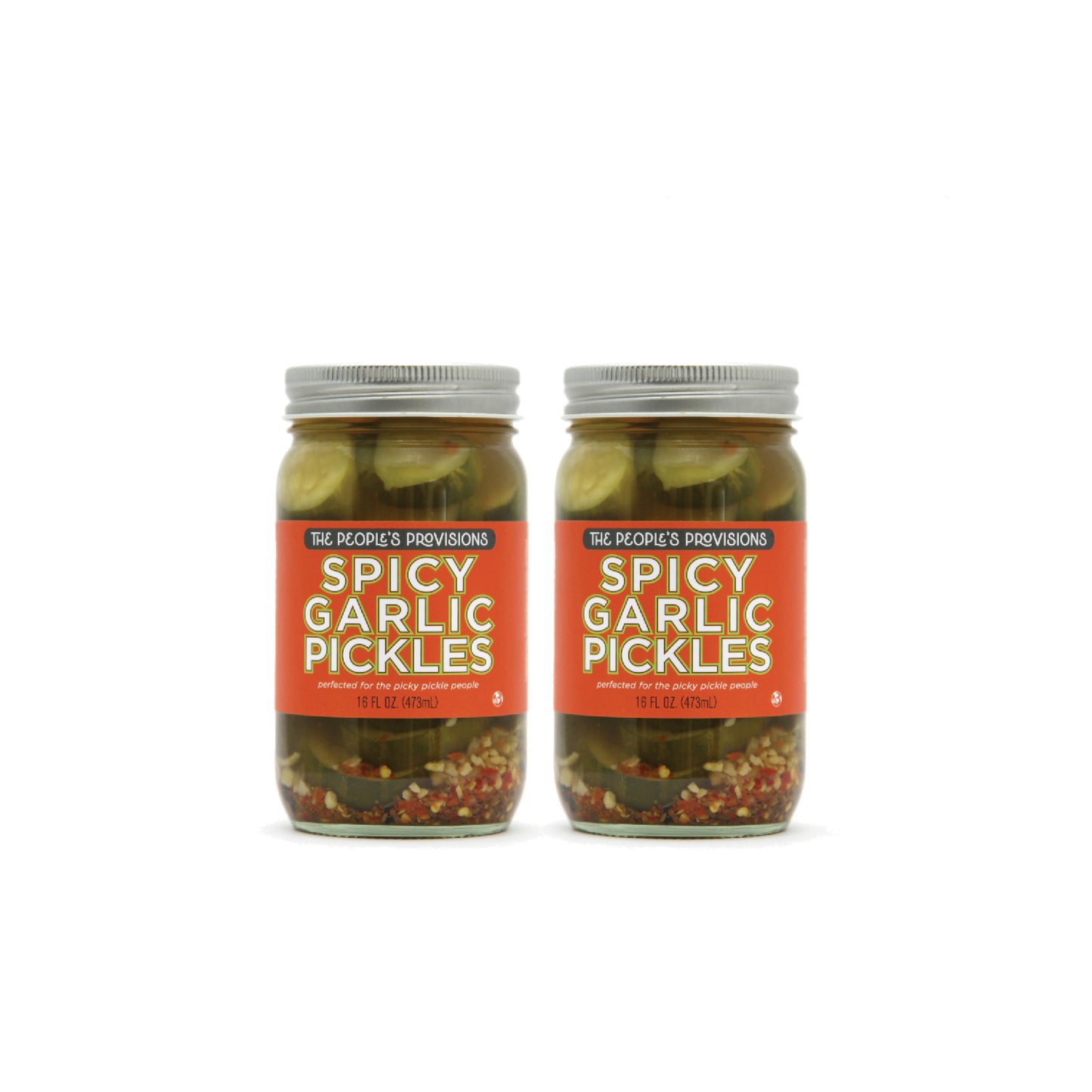 Spicy Garlic Pickles 16oz Jar - Extra Thick Cut Spicy Pickle Chips