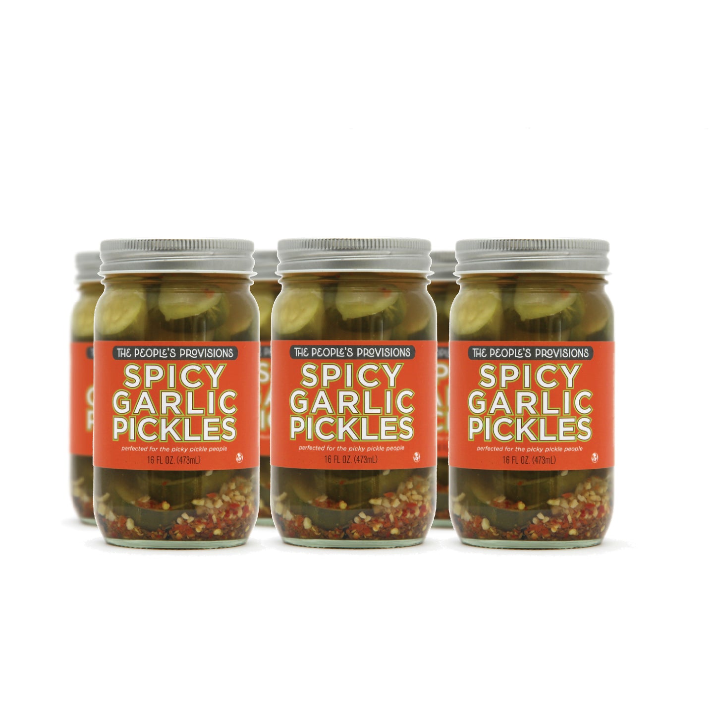 Spicy Garlic Pickles 16oz Jar - Extra Thick Cut Spicy Pickle Chips