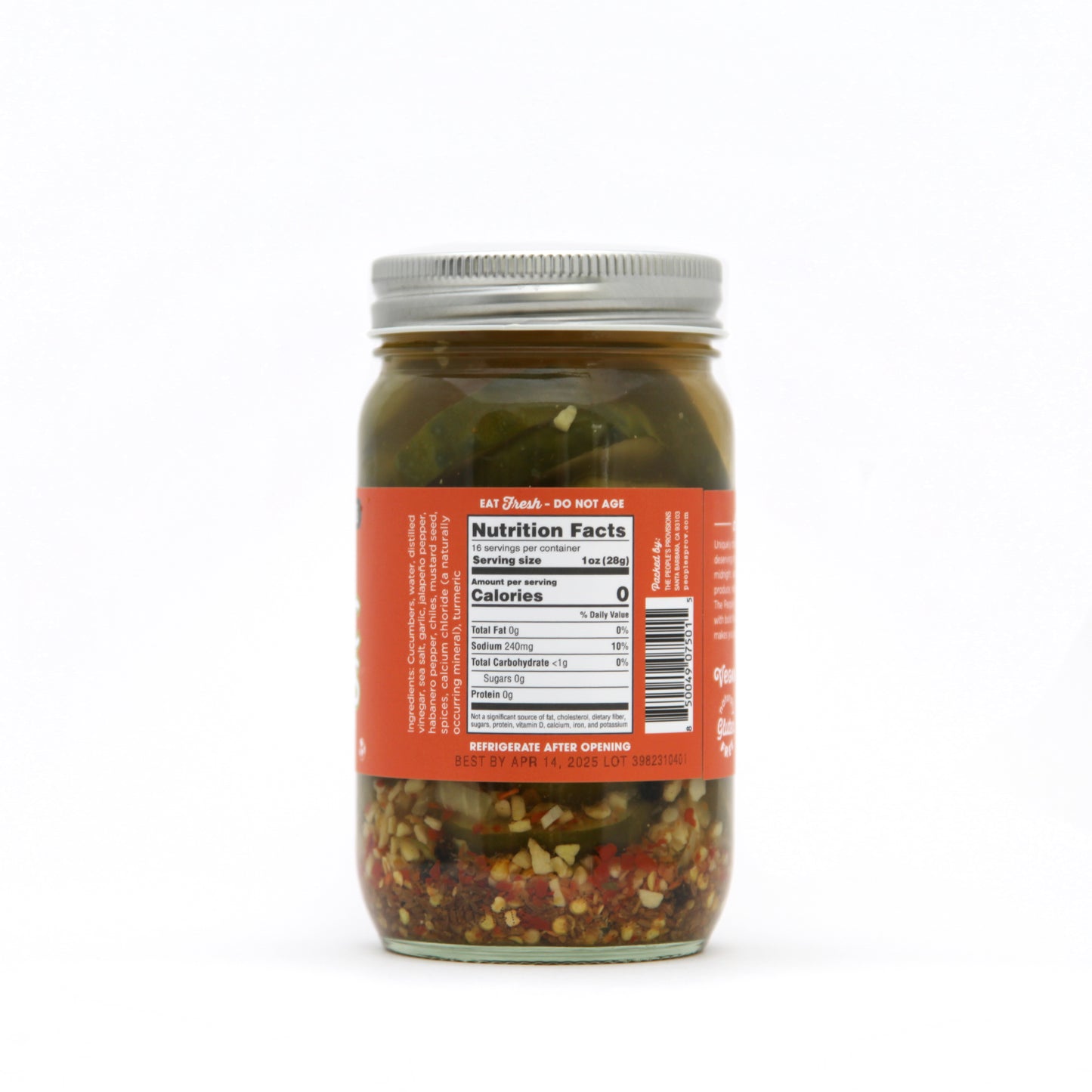Spicy Garlic Pickles 16oz Jar - Extra Thick Cut Spicy Pickle Chips